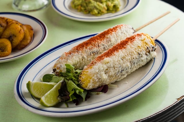 2 World Famous Grilled Corns.