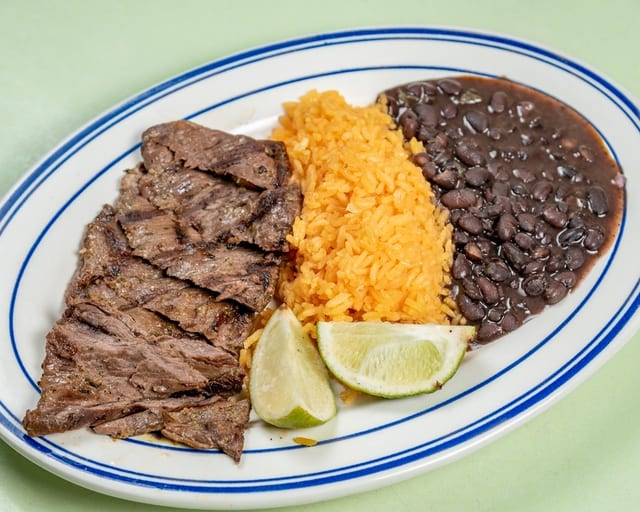 Grilled Marinated Skirt Steak Plate.